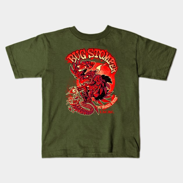 BUG STOMPER Kids T-Shirt by beastpop